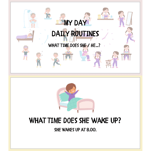 MY DAY - Telling The Time Speaking Cards (4-5-6. sınıflar) - Görsel 2