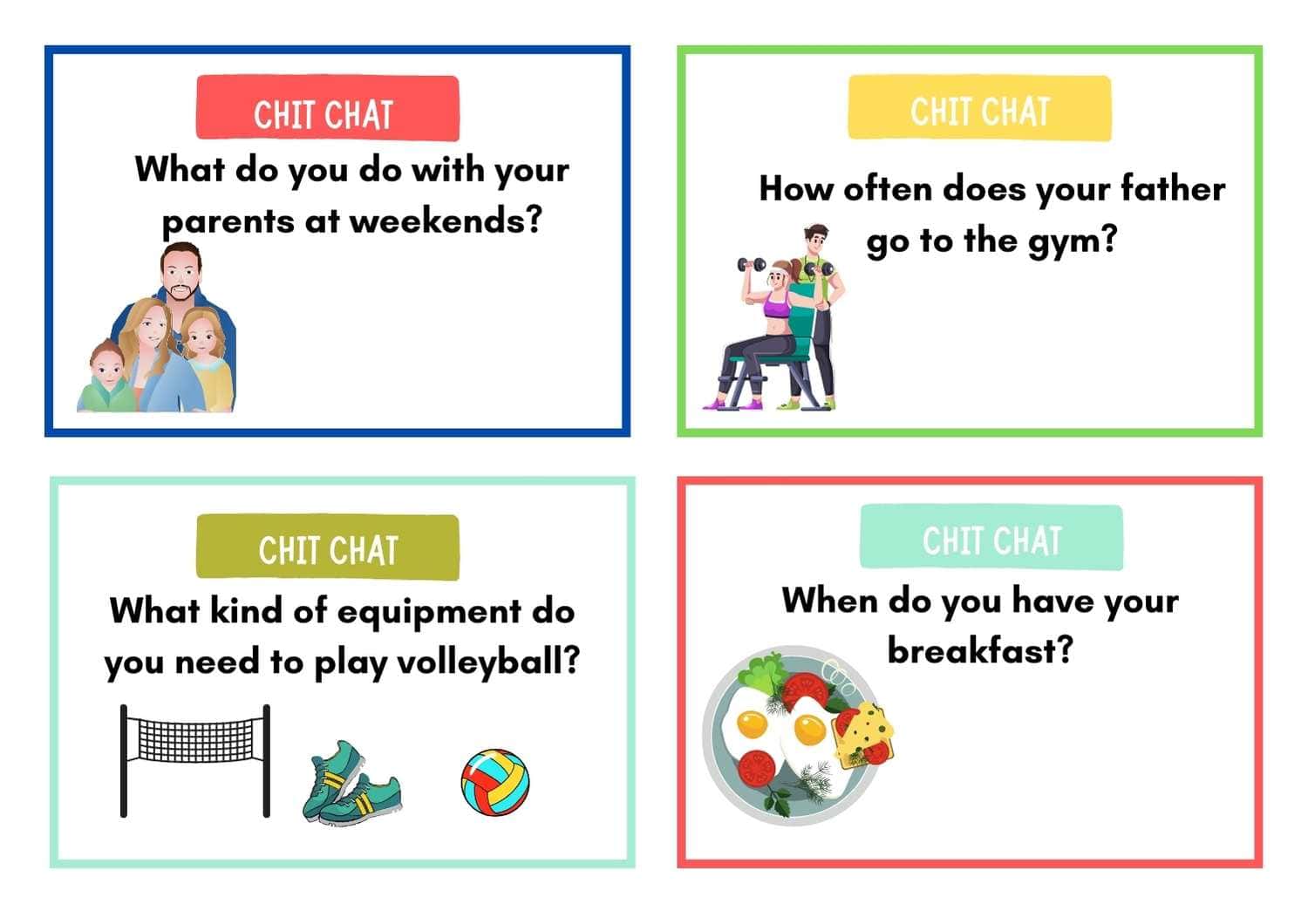 7. Sınıf - 2. Ünite - Sports 80 Adet Resimli Konuşma Kartı - Görsel 3