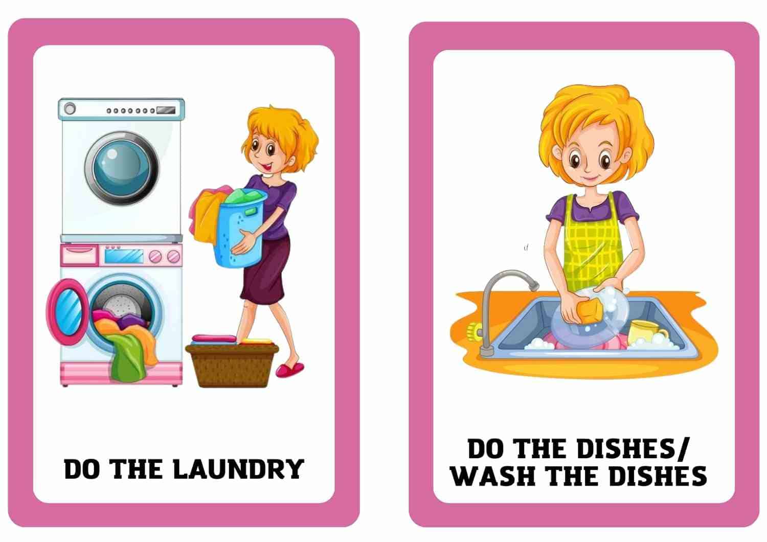 LGS Resimli Kelime Kartları 8. Sınıf 8. Ünite Chores - Görsel 2