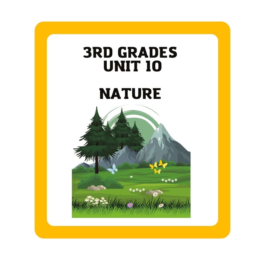 3. Sınıf 10.Ünite Nature Resimli Kelime Kartları