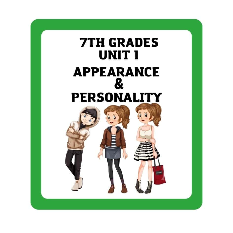 7. Sınıf 1. Ünite - Appearance And Personality Resimli Kelime Kartları