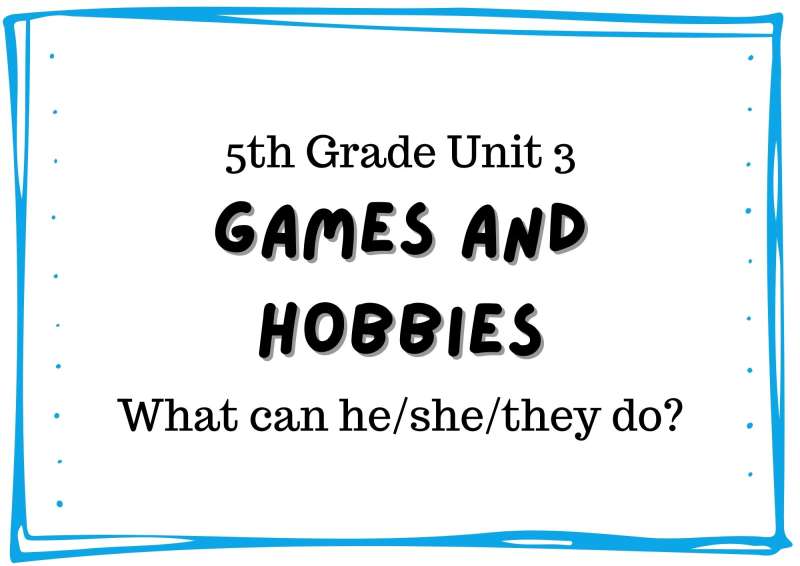 5. Sınıf 3. Ünite Konuşma Kartları (Games & Hobbies)