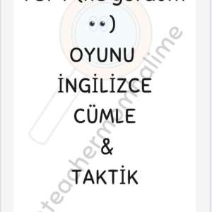 "I Spy" oyunu ile İngilizce Konuşma Pratiği