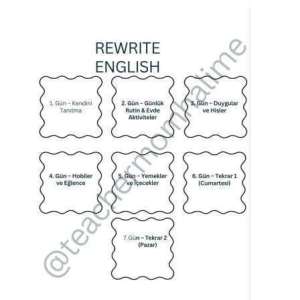 ReWrite English Çalışma Kağıdı